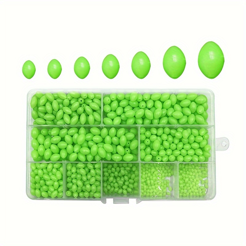  6mm Luminous Fishing Beads, 200 Pieces Soft Plastic Glow  Fishing Bait Eggs Rig Bead Tackle Tool Round, Red