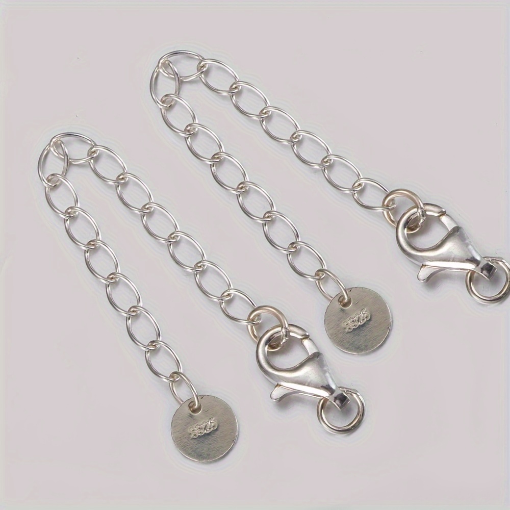 925 Sterling Silver Necklace Extender Sterling Silver Necklace  Chain Extenders for Necklaces 2, 3, 4 Inches : Arts, Crafts & Sewing