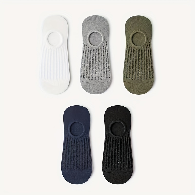 Plus Size Socks 5 Pairs Men's Solid Crew Socks, Breathable Comfy Casual Unisex Socks For Men S Outdoor Wearing All Seasons Wearing P 67379892 Target Crew Socks