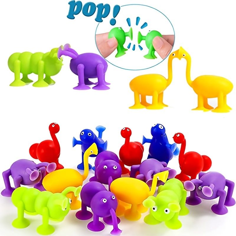 1pc Mini Animal Shaped Suction Cup Toy Building Blocks Pop Sucker Toy Multi  Color Toys For Stress Release Parent Child Interactive Game Gift For Kids  Boys And Girls - Toys & Games -