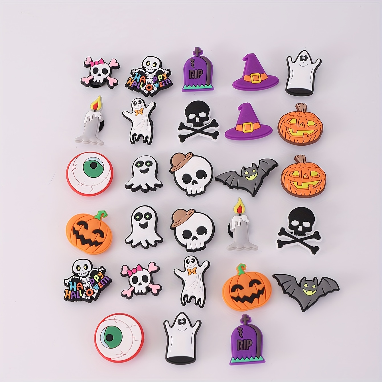 Wholesale 50Pcs PVC Ghosts Monsters Shoe Charms Buckle Clog