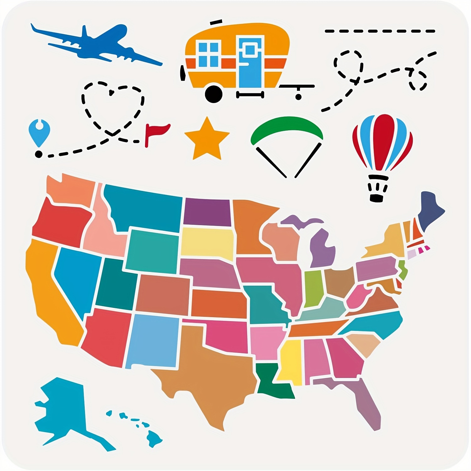 United States Stencil United States Map - Temu