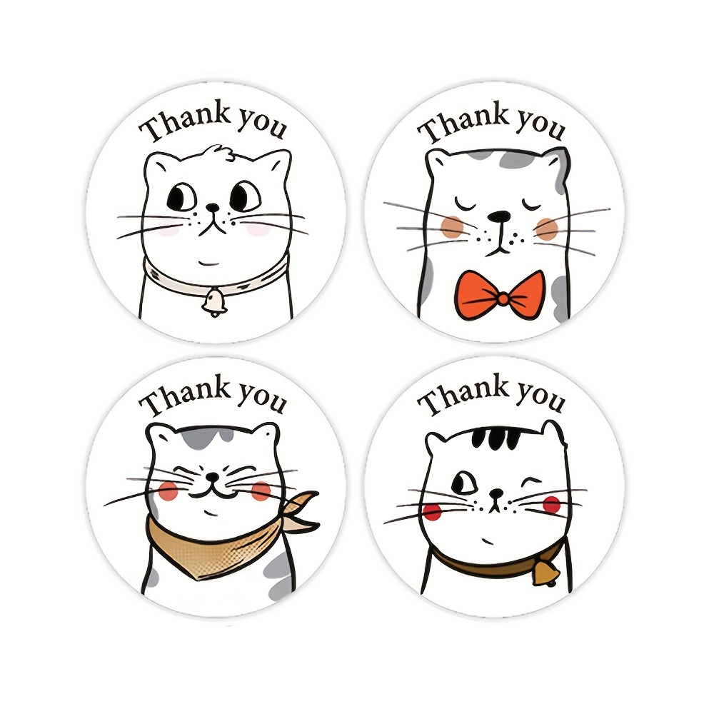 100-500pcs Cute Stickers Cat Animal Cartoon Label Gifts Decoration