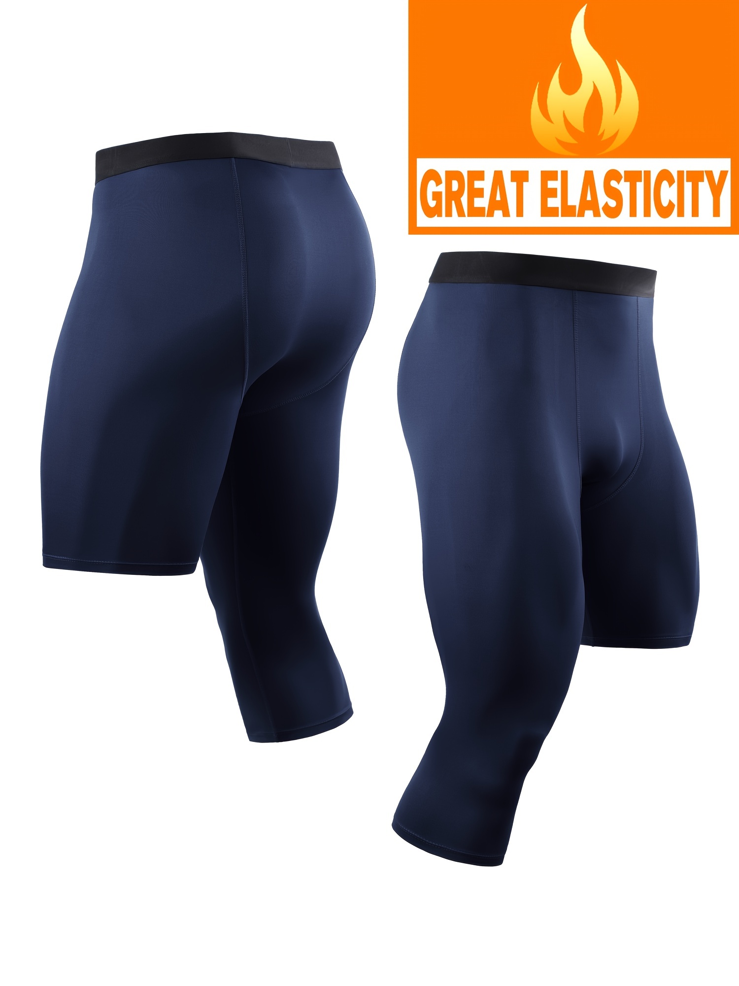 Men's Sports Leggings Active High Stretch Breathable - Temu