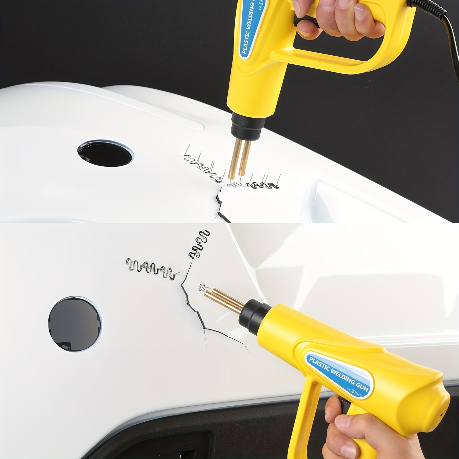 RX WELD 2-in-1 Plastic Welding Kit With 1000 Hot Staples - Repair Gun For Car Bumpers, Kayaks, Toys