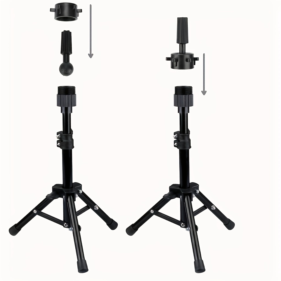 Mannequin Head Stand, Max Length 22 Inch Adjustable Metal Tripod Stand For Mannequin  Head