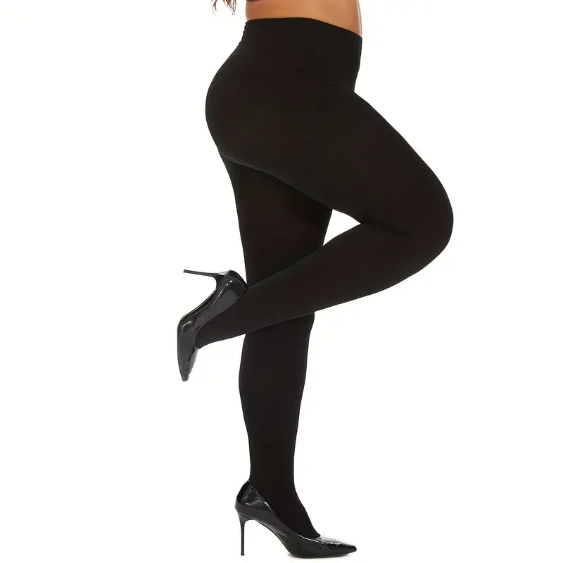 Plus Size Casual Tights Women's Plus High Waisted Tummy - Temu