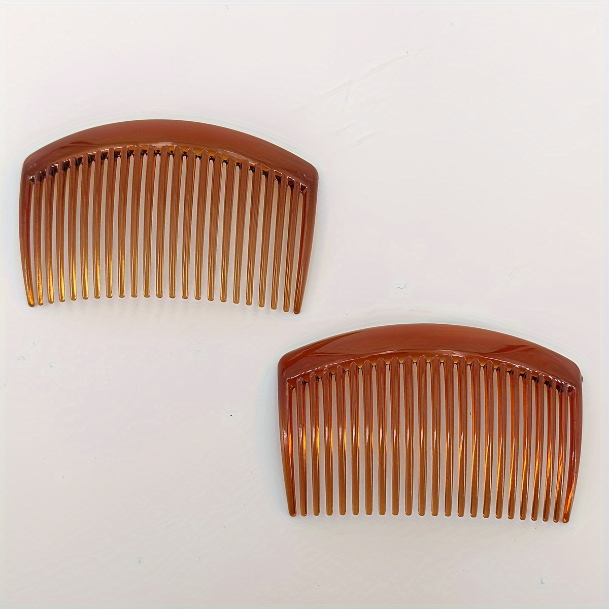 2pcs 8.5cm French Twist Hair Comb For Women - Sleek, No-scent Plastic Hair Accessory For All Hair Types, 23 Teeth