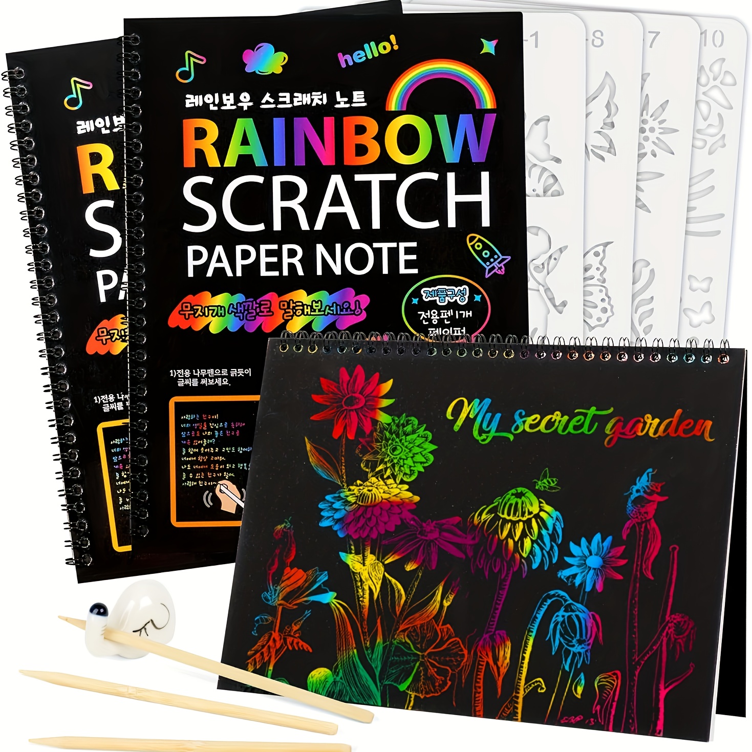 Scratch Art Craft Notes 100 Rainbow Scratch Paper Art - Temu Chile