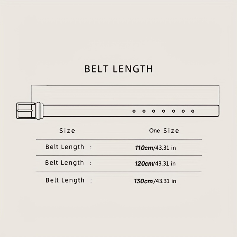 Men's Business Leather Belt Pin Buckle