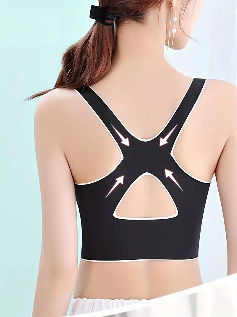 Front Buckle Sports Bras Comfy Breathable Push Intimates Bra - Temu Canada