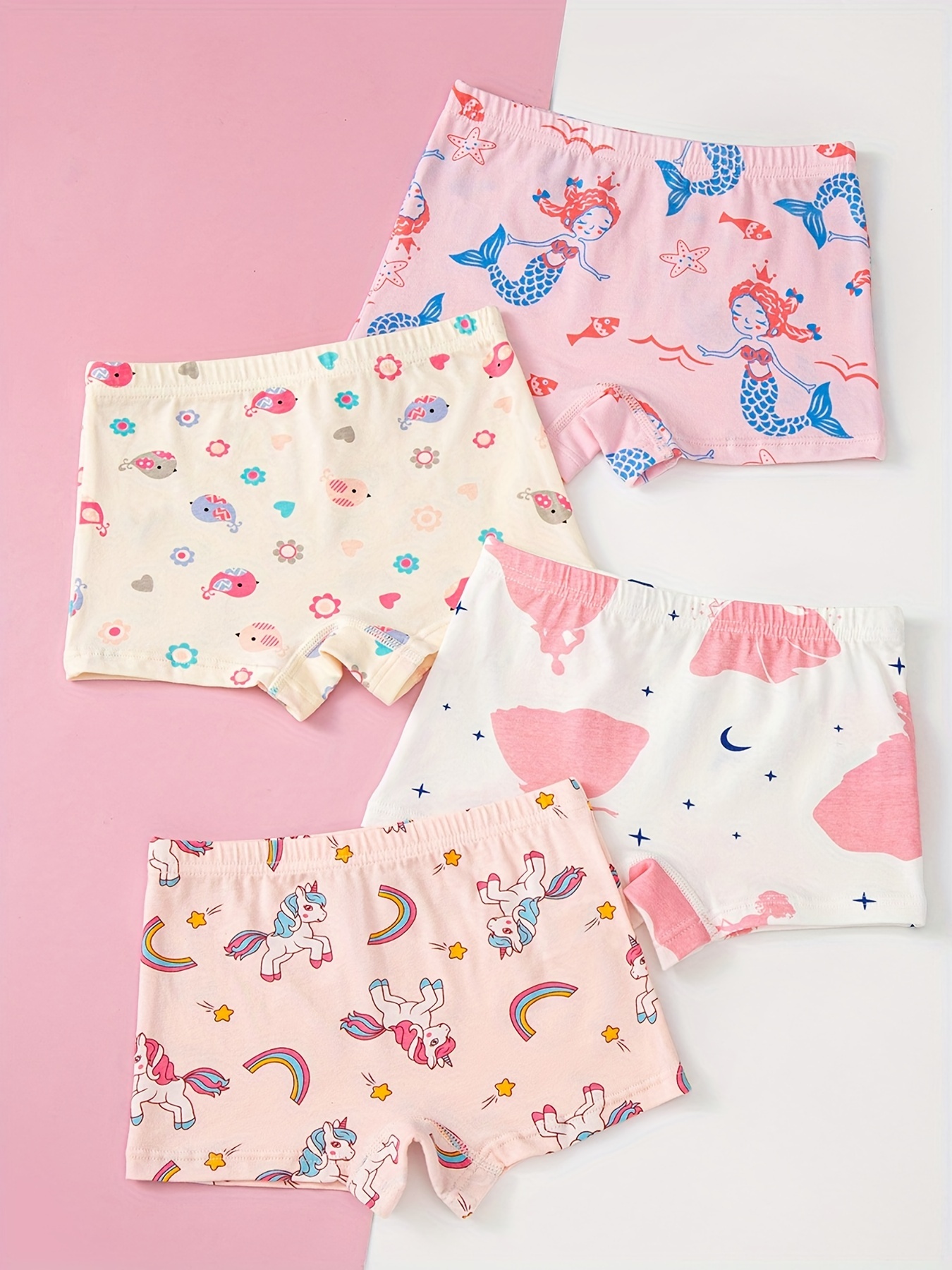 Toddler Girls Boxers Briefs Cotton Cute Little Unicorn - Temu