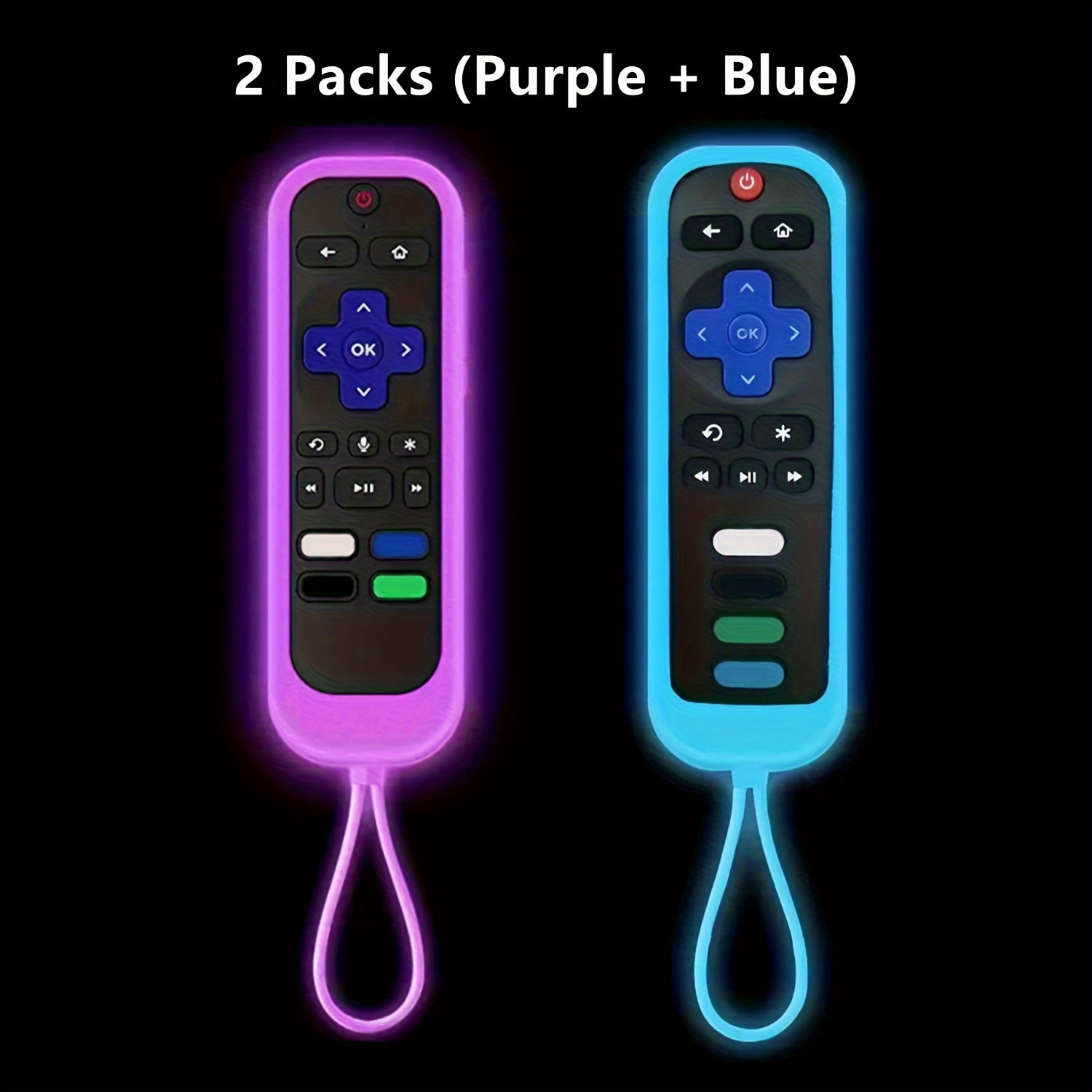 Silicone Protective Controller Cover fits for Roku TV Voice Remote