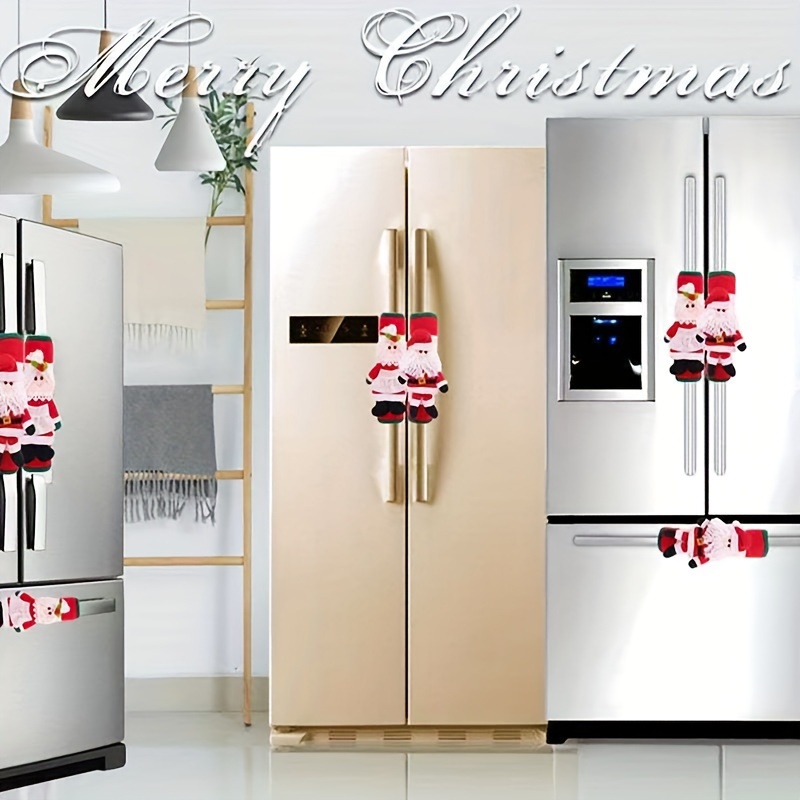 Christmas Decoration, Indoor Home Decor, Refrigerator Handle Cover For Christmas  Kitchen Decoration, Christmas Ornaments, Xmas Gifts - Temu