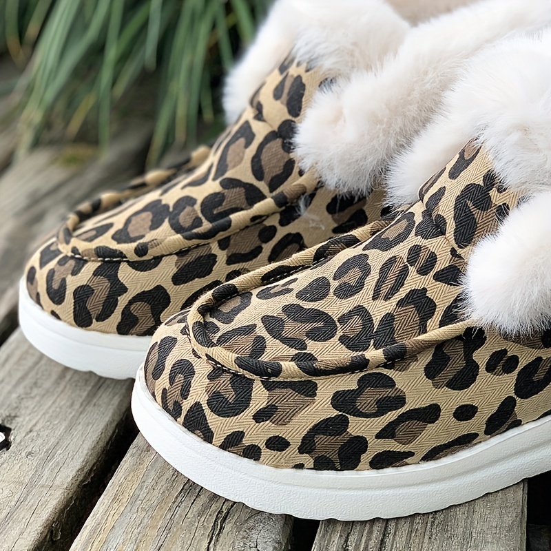 Leopard print hot sale fur boots