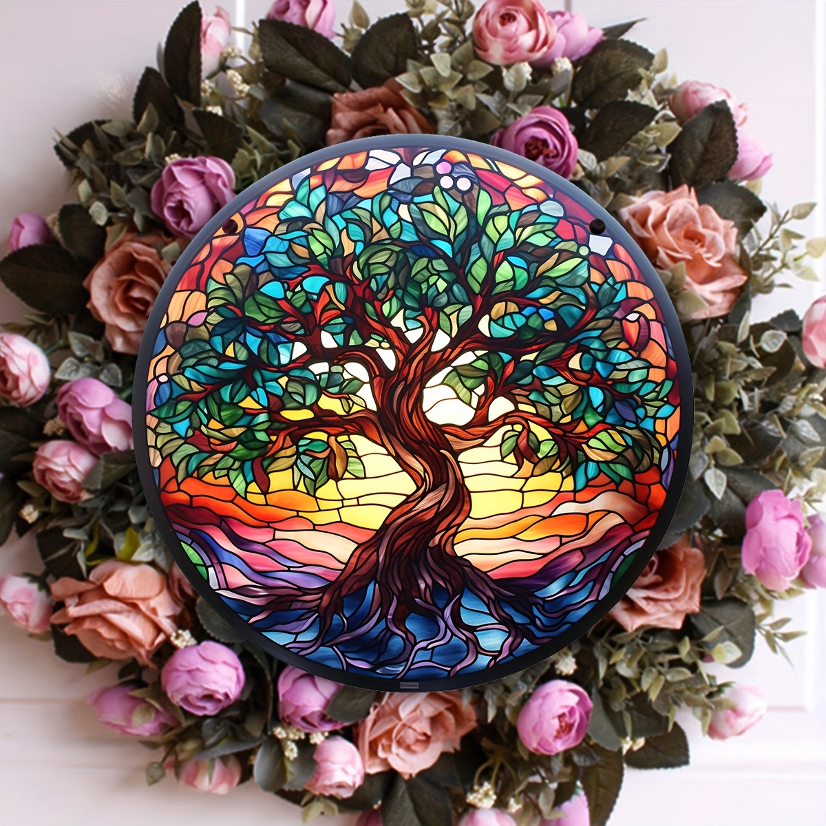 Stained Glass Tree Of Life Suncatcher - Four Seasons Theme