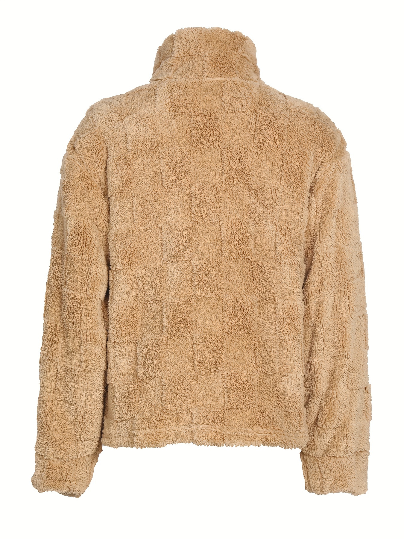 Fuzzy hot sale tan jacket