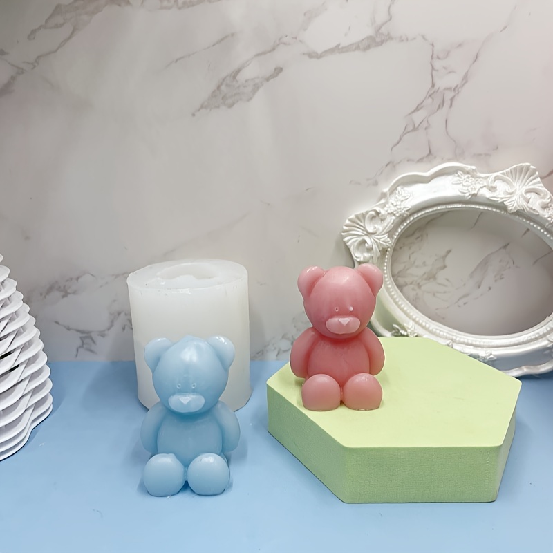 Large And Small Sitting Bear Candle Mold Cartoon Animal - Temu Philippines