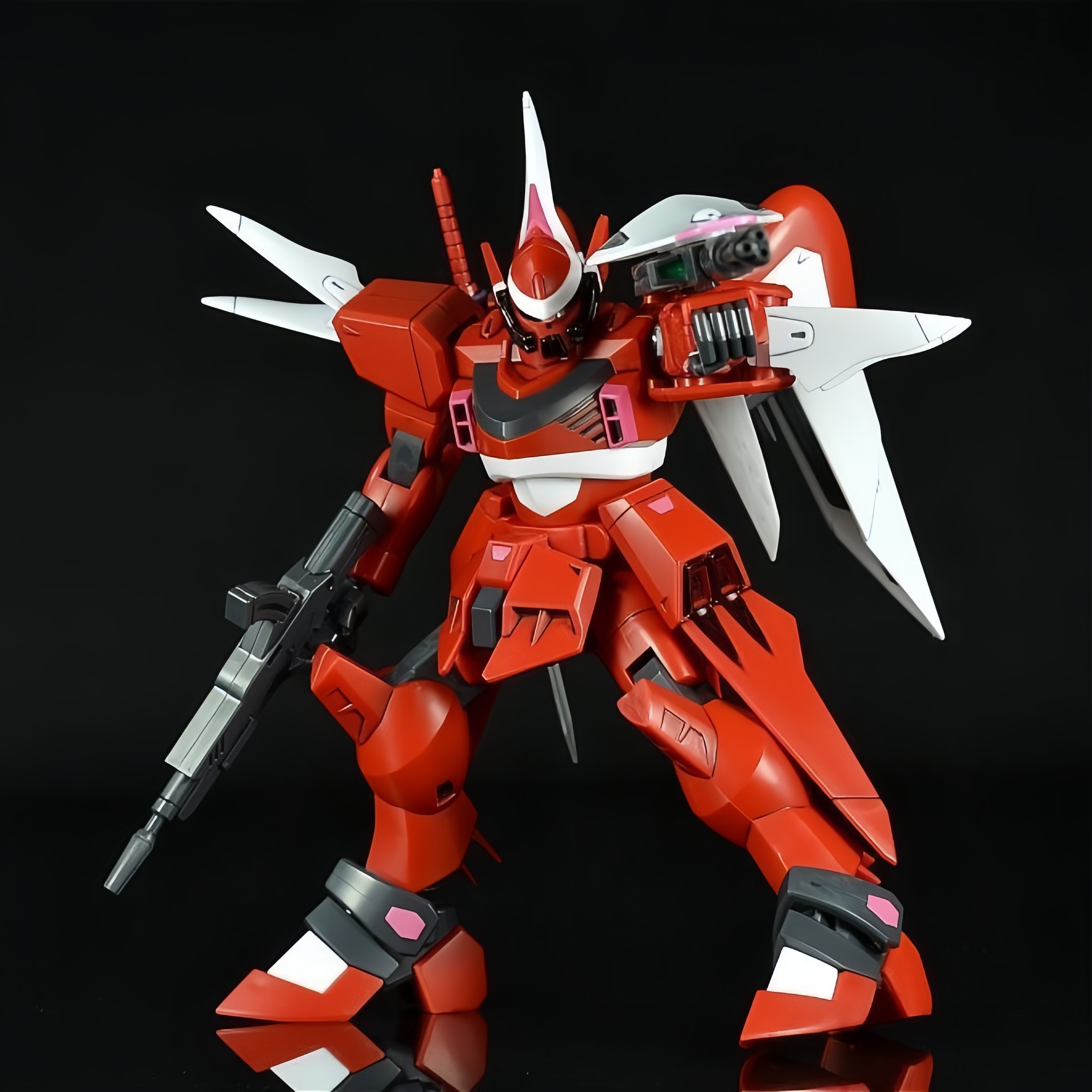 Hg 1/144 Assembled Mecha Humanoid Model Red Classic - Temu