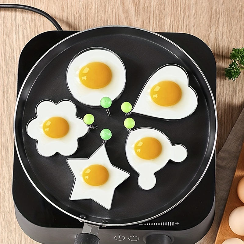 Egg Rings, Egg Rings For Frying Eggs And Egg Muffins, Egg Mold For Breakfast  Sandwiches, Egg Rings For Griddle, Egg Circle Mold, Round Egg Shape Mold -  Temu