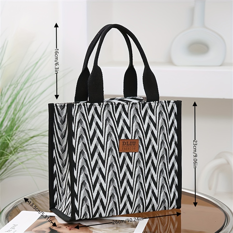 Houndstooth Stylish Lunch Bag 3 Colors Lunch Tote Eco 