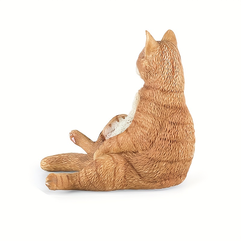 Realistic Grey Orange Cat Figurine Set Perfect Educational - Temu Canada