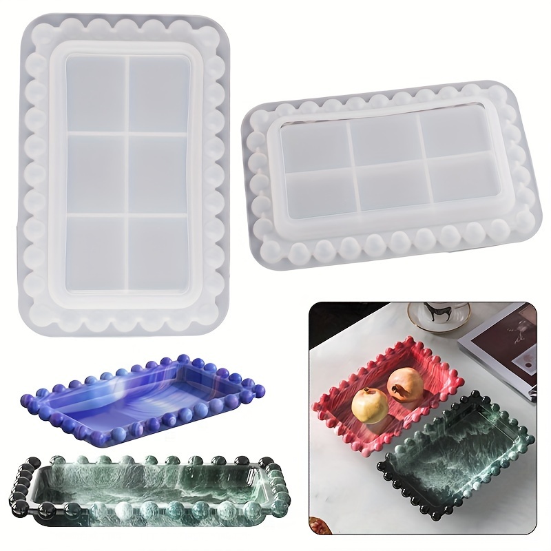 

1pc Plateau De Rangement De Fruits Rectangulaire En Perles De Résine Moule En Silicone DIY Cristal Époxy Bijoux Plat Plat Plateau De Rangement Moule En Silicone Artisanat Bijoux Support Fabrication