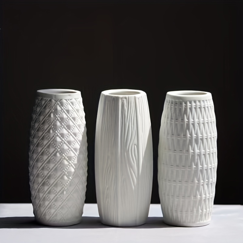 1pc 5.03 Vasi In Ceramica Bianca Pura Moderni Design - Temu Italy
