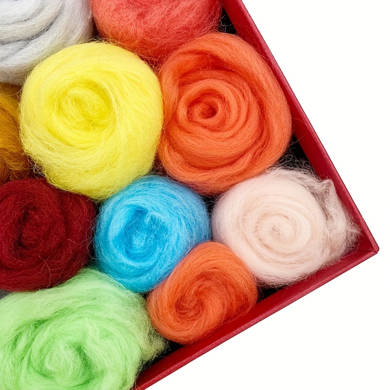 Colored Wool Roving for Needle Felting 1 Oz Felting Wool Corriedale Roving  for Needle Felt High Quality 
