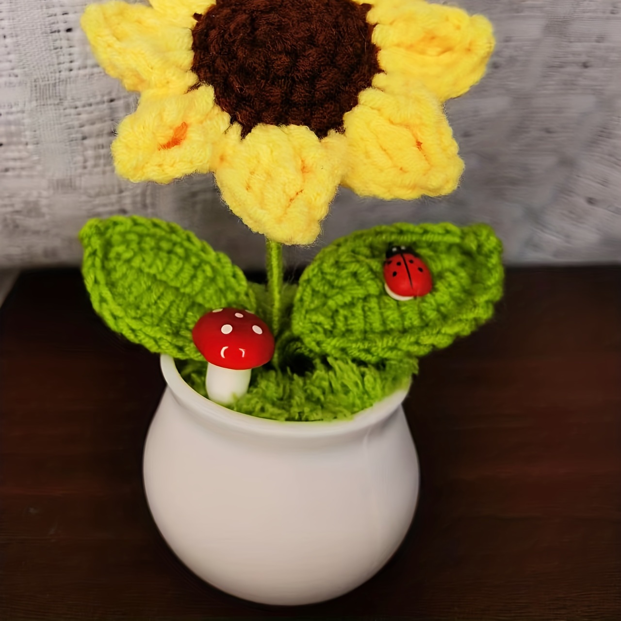 

1pc Artificial Flower Sunflower, Finished Sunflower Fake Flower Potted, Suitable For Living Room Bedroom Home Table Decor, Spring Summer Decor