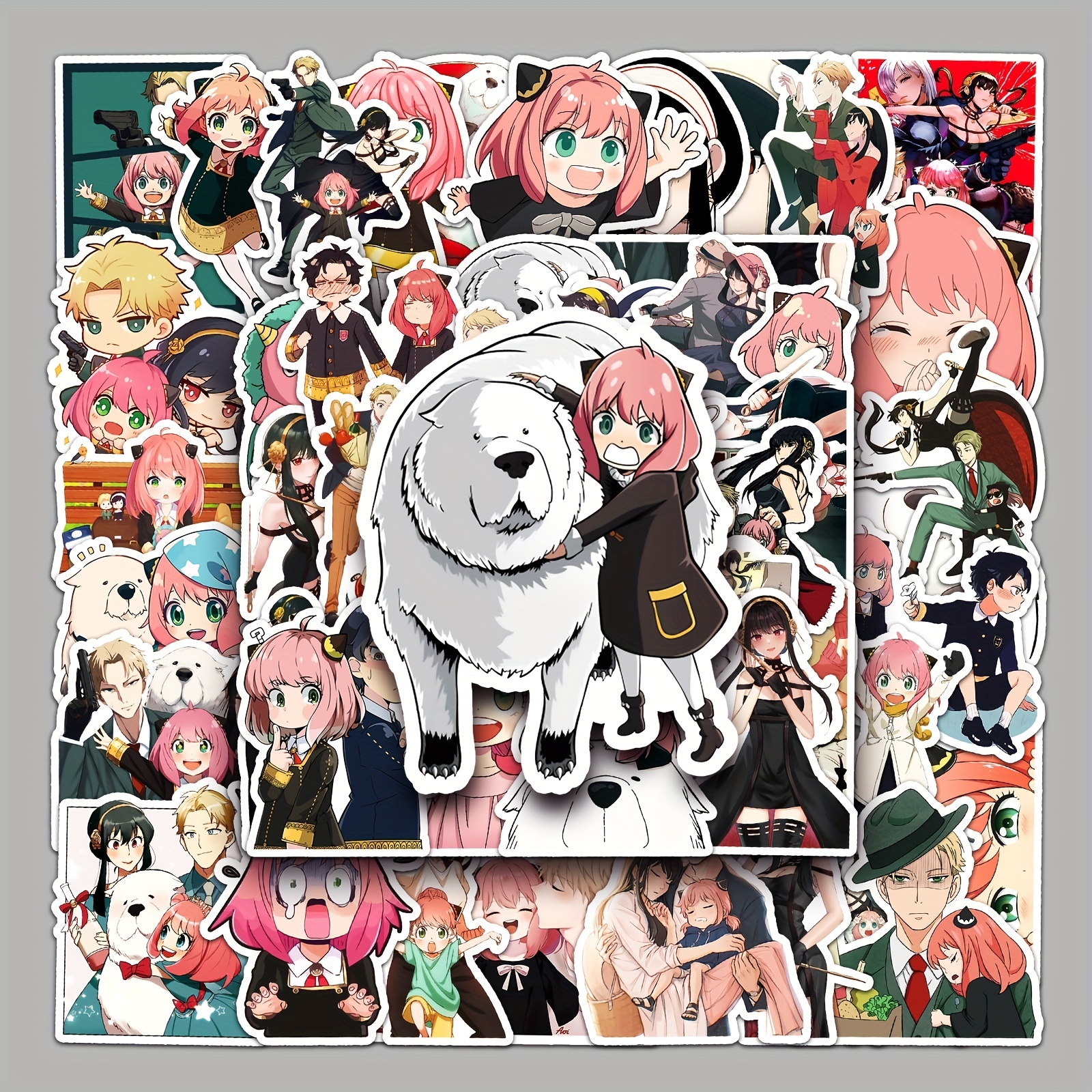 50pcs Anime Creative Personality Graffiti Stickers Cartoon Anime Stickers  DIY Phone Case Luggage Stickers