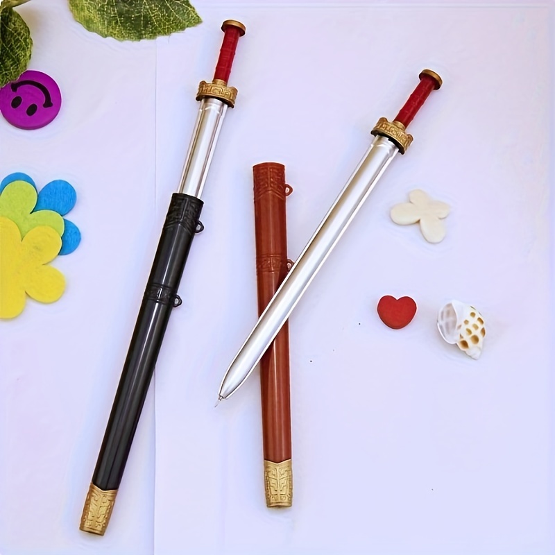 2pcs Phoenix Sword Neutral Pen with Tassel Student Kawaii