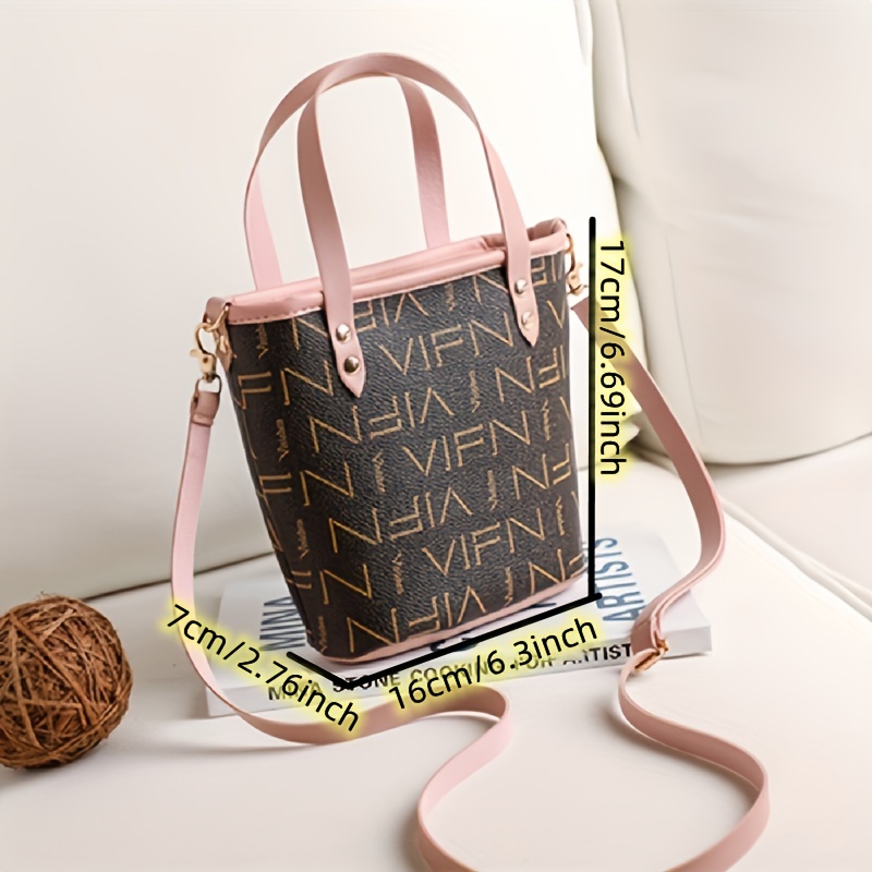 Women's Fashion Letter Bucket Handbag