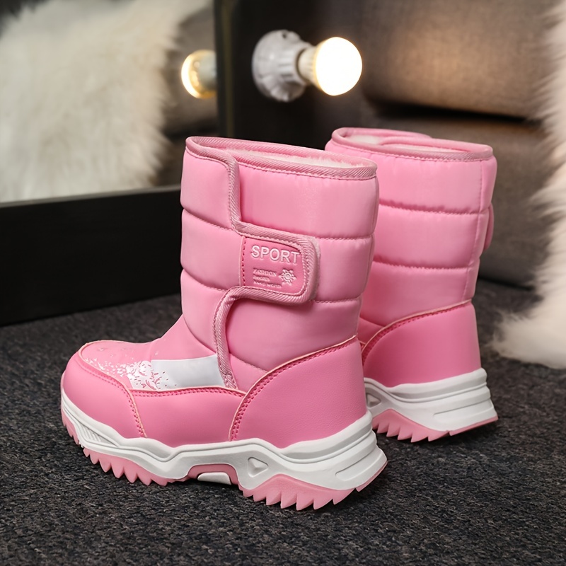 Trendy Cute Snow Boots Girls Soft Warm Plus Fleece Boots - Temu Philippines