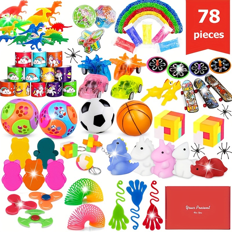 78pcs, Party Favors For Kids 6-8 8-12, Birthday Gifts Toys, Treasure Chest  Toys, Carnival Prizes, Kids Classroom Rewards, Stocking Stuffers, Goodie Ba