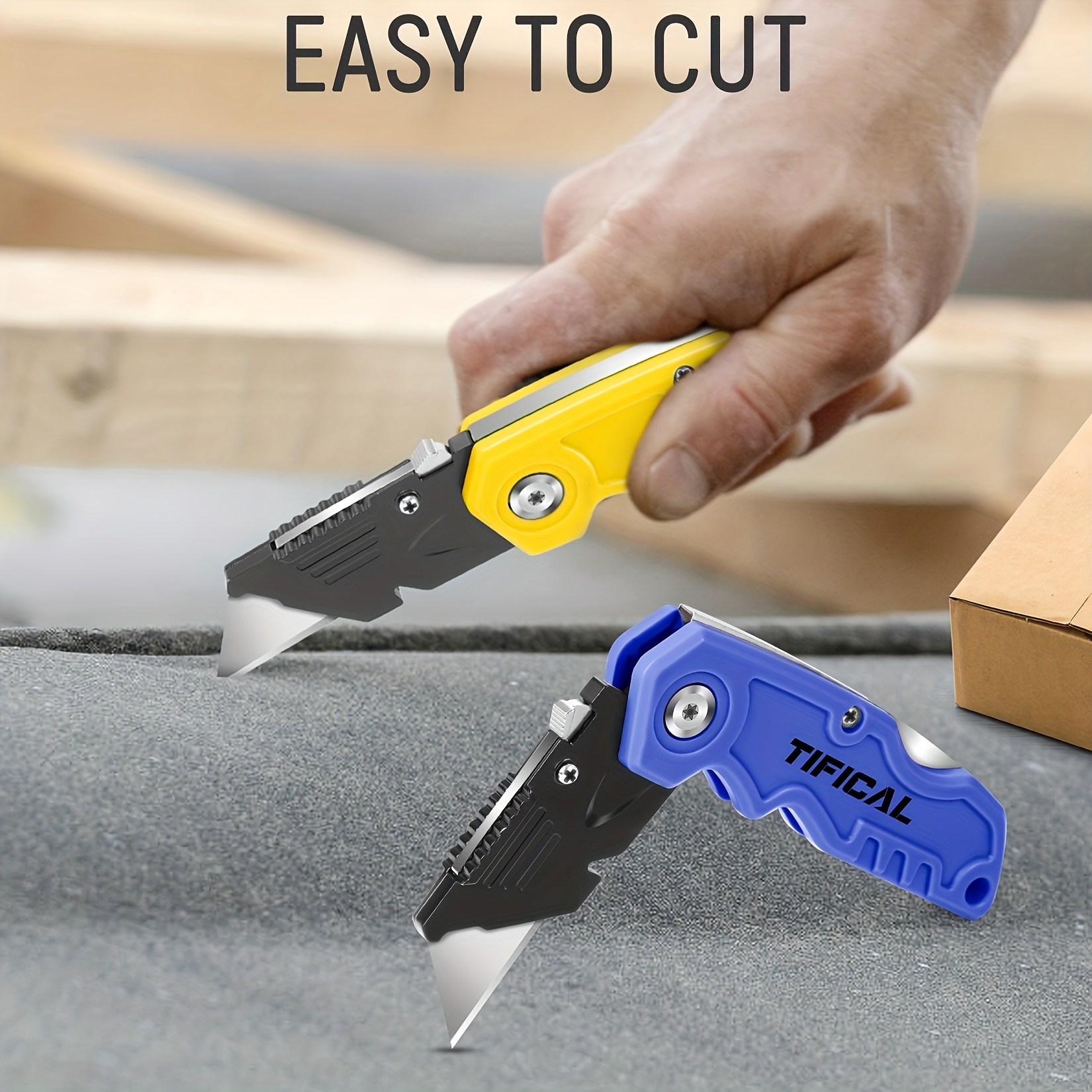 Utility Knife Blade Heavy Duty Retractable Box Cutter For - Temu