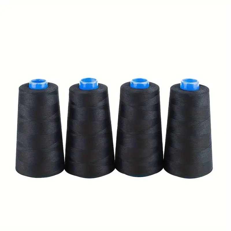 Black Sewing Thread 100% Polyester 3000 Yards/spool Of Yarn - Temu