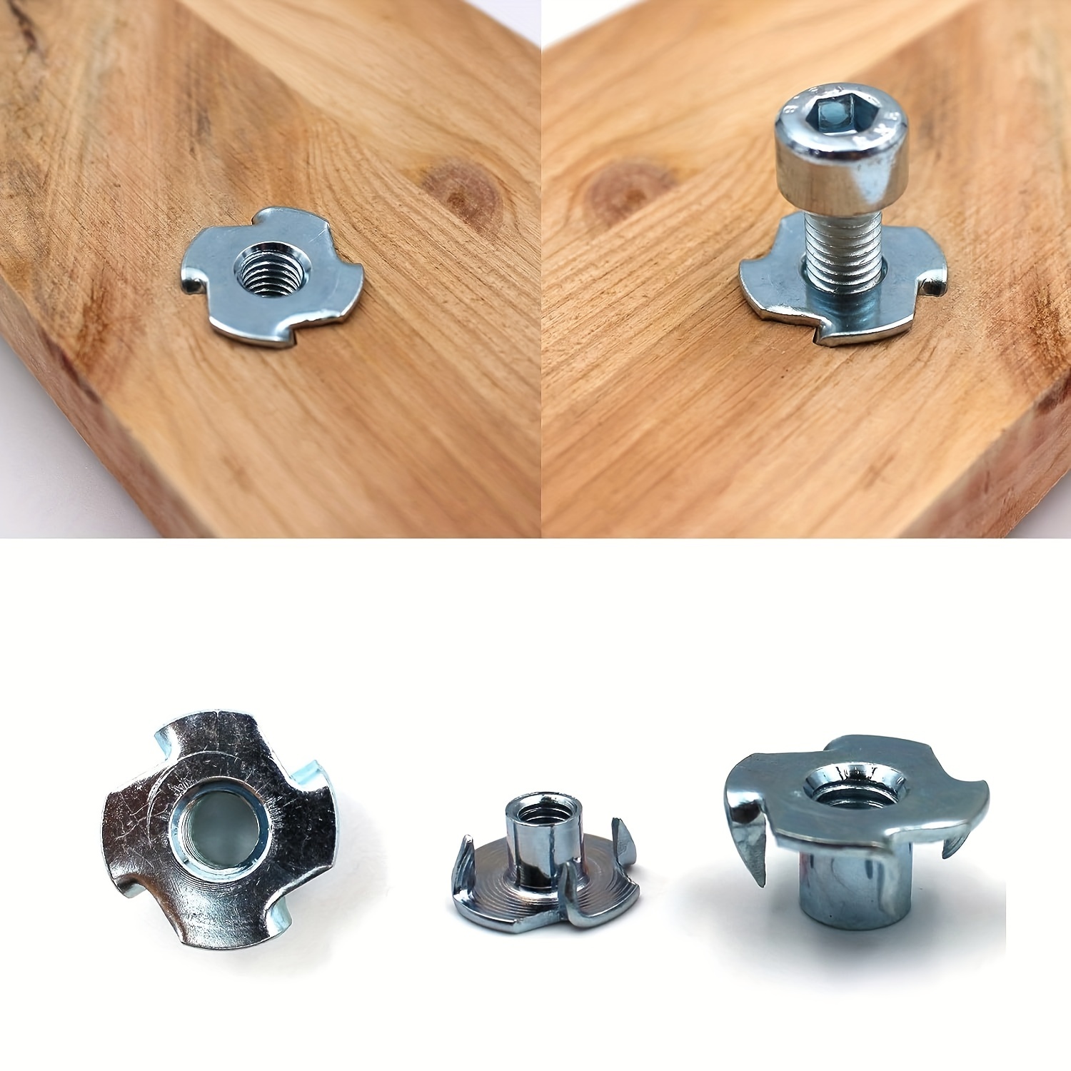 m4 Extended Four Claw Wood Insert Nut ,Thickened Furniture Wood T Nuts  Manufactor ,B024