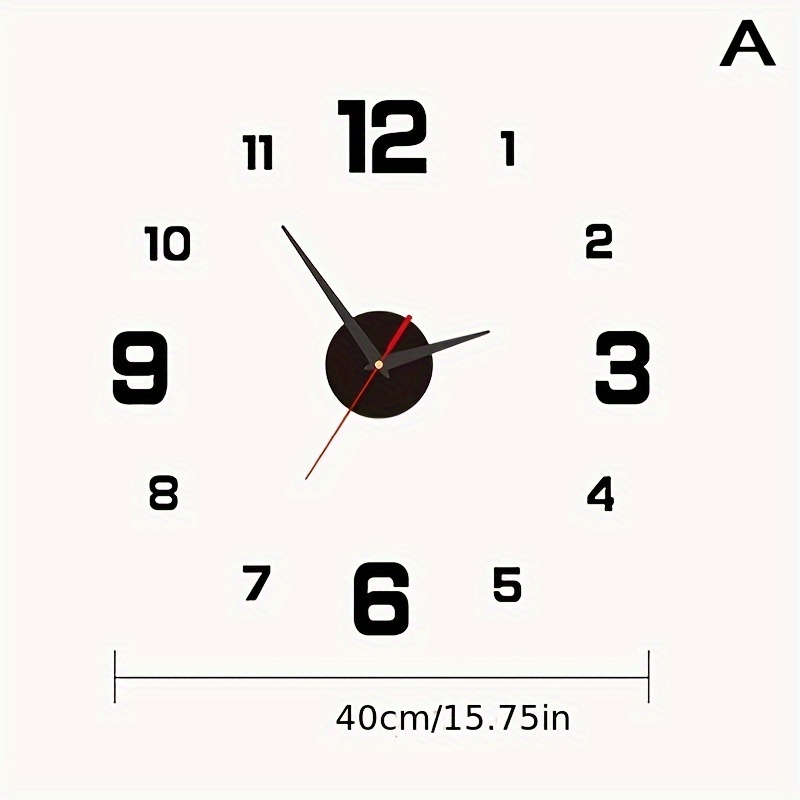 1pc Modern Wall Clock Battery Operated Diy Wall Clock For Modern Decorative  Living Room Office, Shop On Temu And start Saving