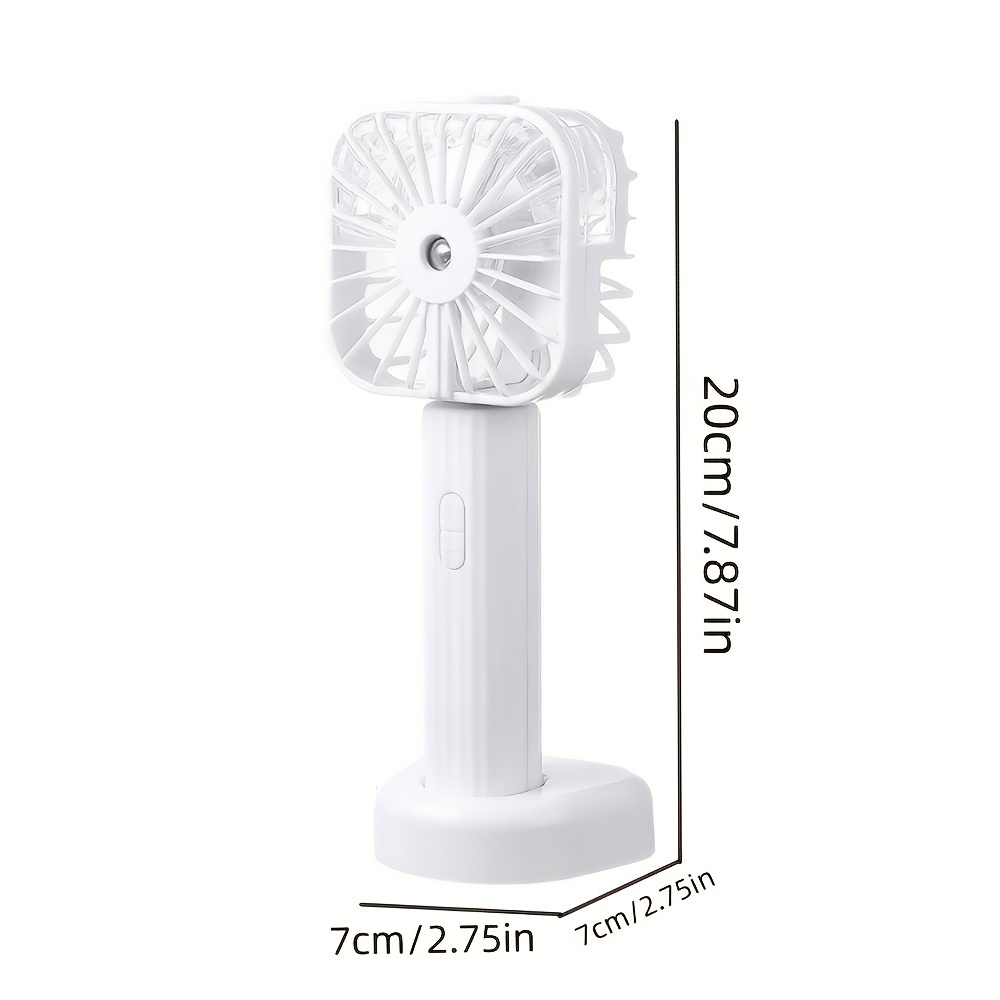 1pc, Mini Ventilateur Portable Avec Brumisateur Humidificateur USB  Rechargeable Ventilateur À Main Avec Brume D'eau