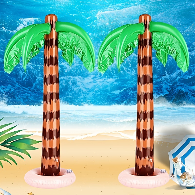 

1pc Inflatable Palm Tree Decoration Beach And Swimming Pool Party, Tropical Temperament And Fun For Your Hawaiian Banquet Celebration Event Easter Gift