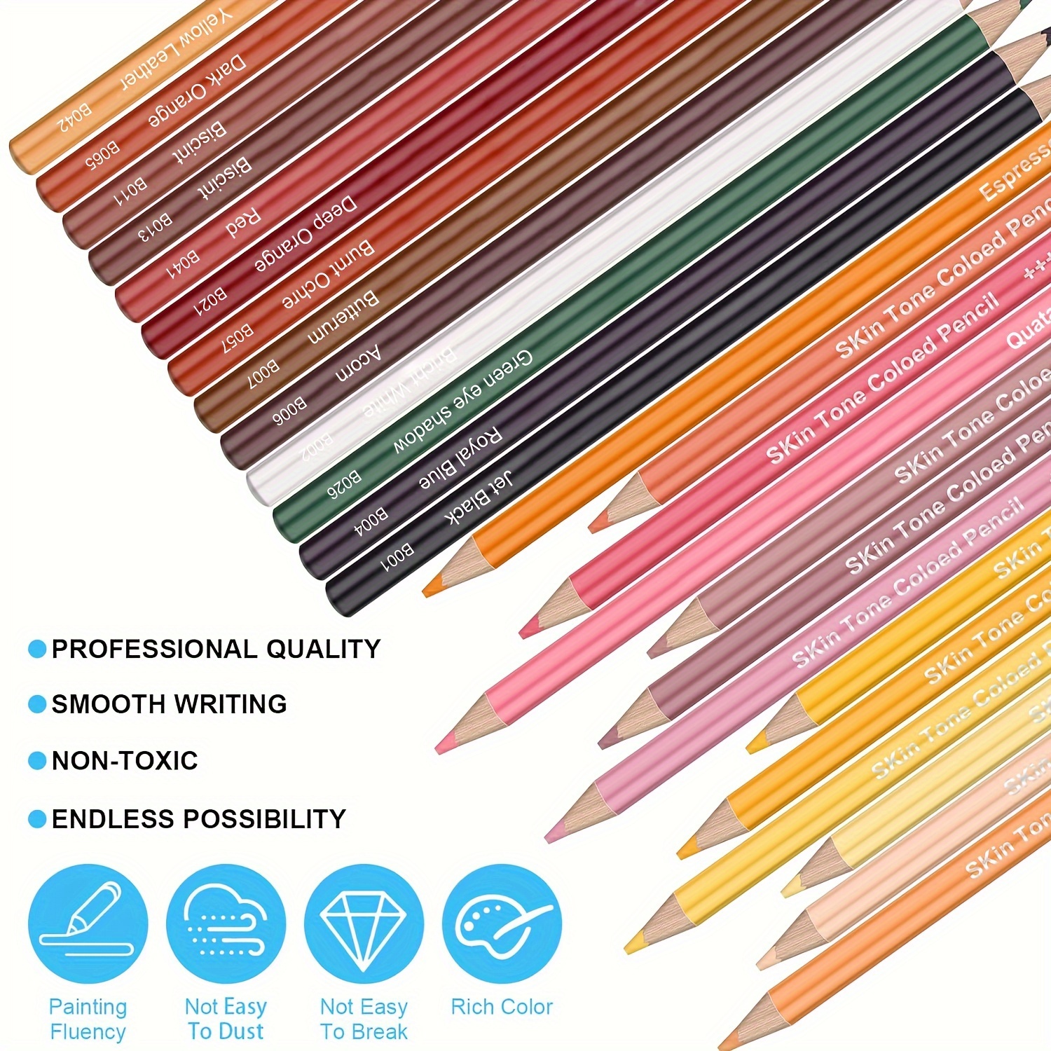 Professional Colored Charcoal Pencils Drawing Set, Skin Tone Color Paste  Chalk Pencils For Portrait Sketching, Shading, Blending, Perfect For  Adults, Students, Beginners & Artists, Christmas/thanksgiving Gift - Temu