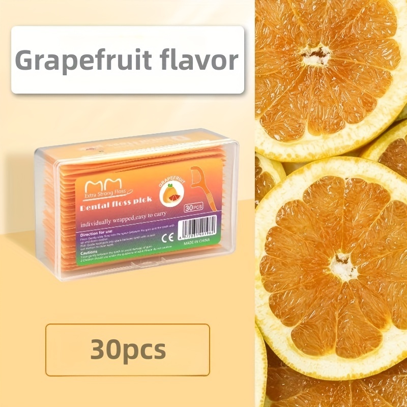 30pcs Fruit Flavor Portable Toothpick Picks Set