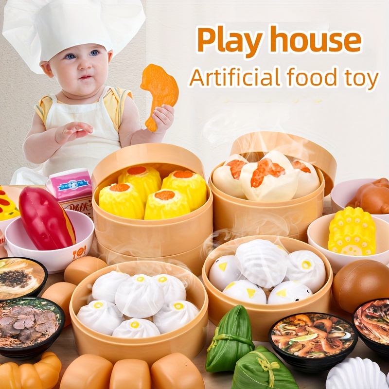  32 Pieces Kitchen Pretend Play Toys,Cooking Set with Cookware  Utensil Toys,Pan,Cup,Play Food for Kids, Educational Learning Tool and Chef  Role Play, Great Kitchen Toys for Toddler Kids Boys Girls : Toys