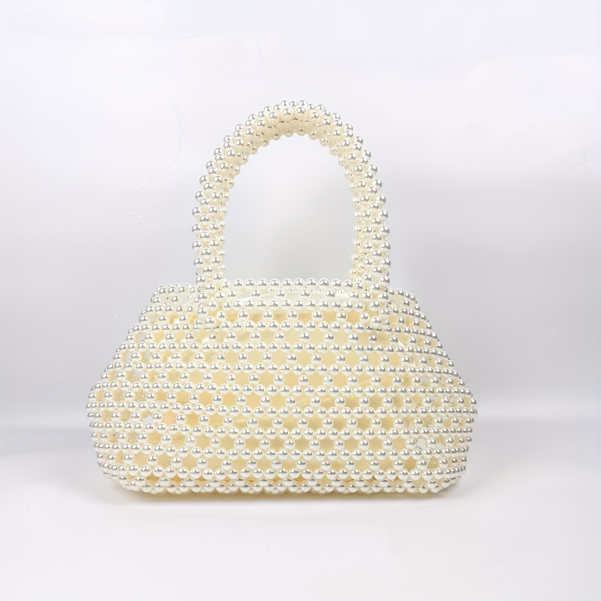 Beaded Pearl Evening Handbags, Mini Woven Prom Purse, Elegant Clutch Bag  For Wedding Party - Temu