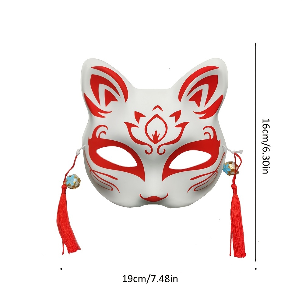 Maschera Volpe Halloween Maschera Gatto Mezzo Viso Cosplay - Temu Italy