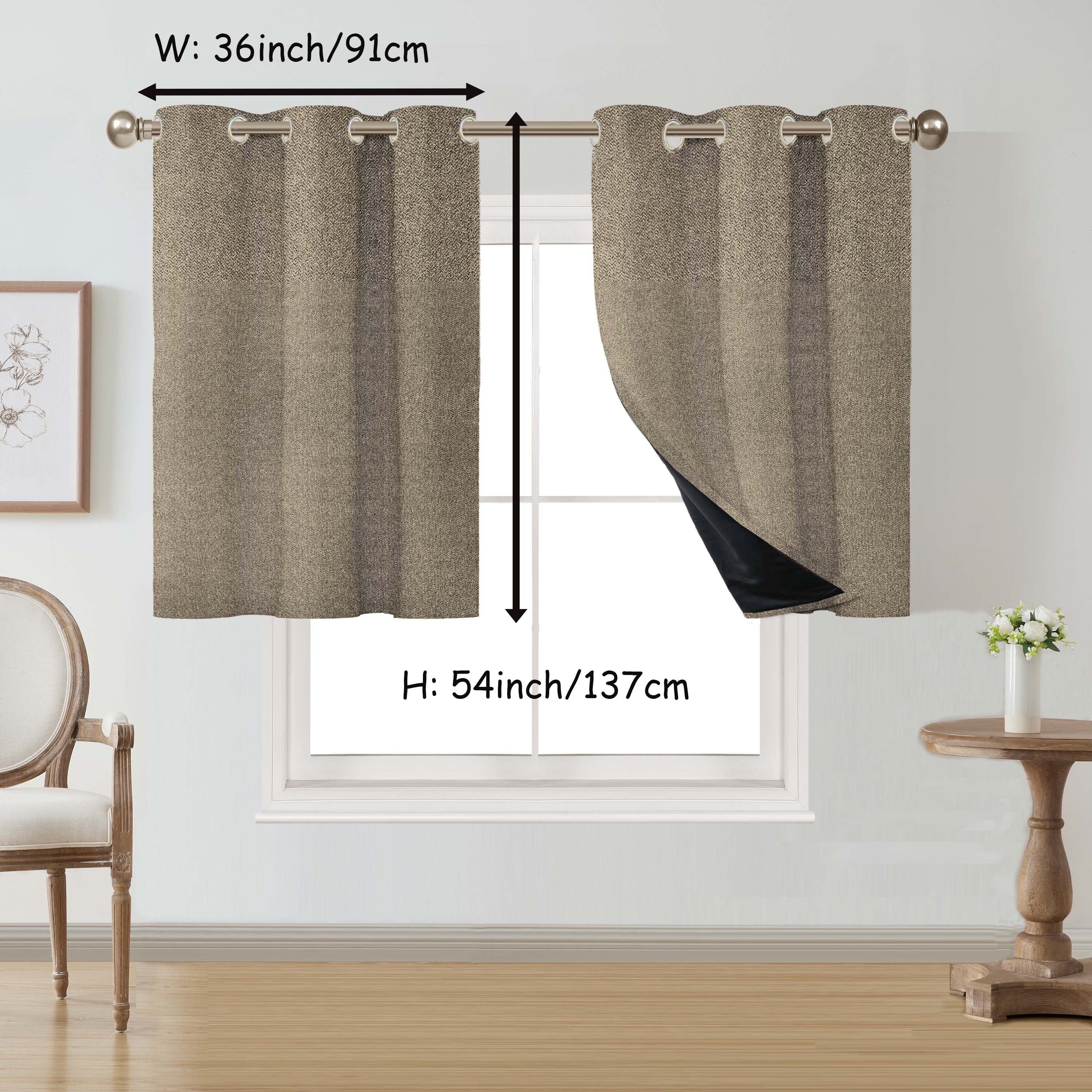  TWOPAGES Cortinas con pestaña superior para sala de estar,  cortinas de chenilla de roble para oscurecer la habitación, cortinas  filtrantes de luz, paneles de privacidad para tratamiento de ventanas  (juego de