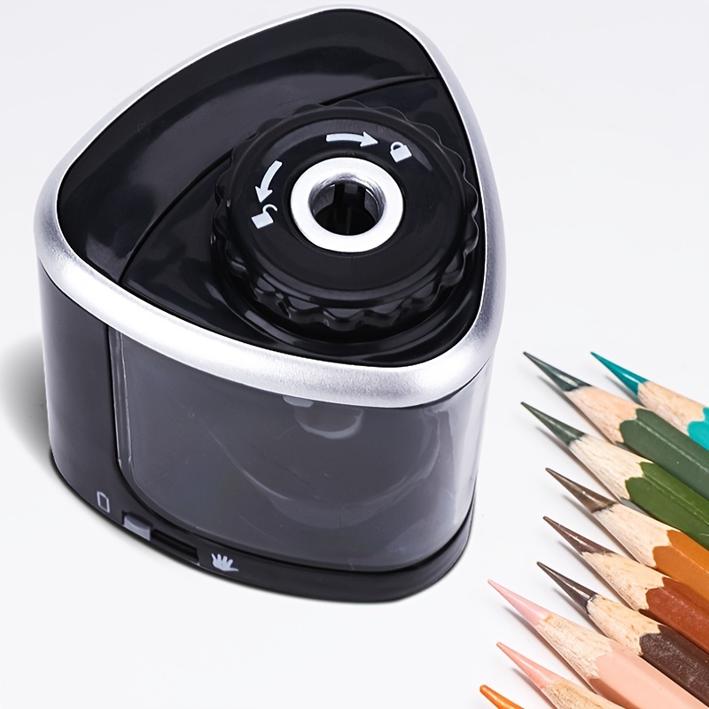 Sharpener,Sacapuntas Electric Pencil Sharpener with USB Port for Colored  Pencils Battery Operated Double Hole Pencil Sharpener for Artists Adults  Kids