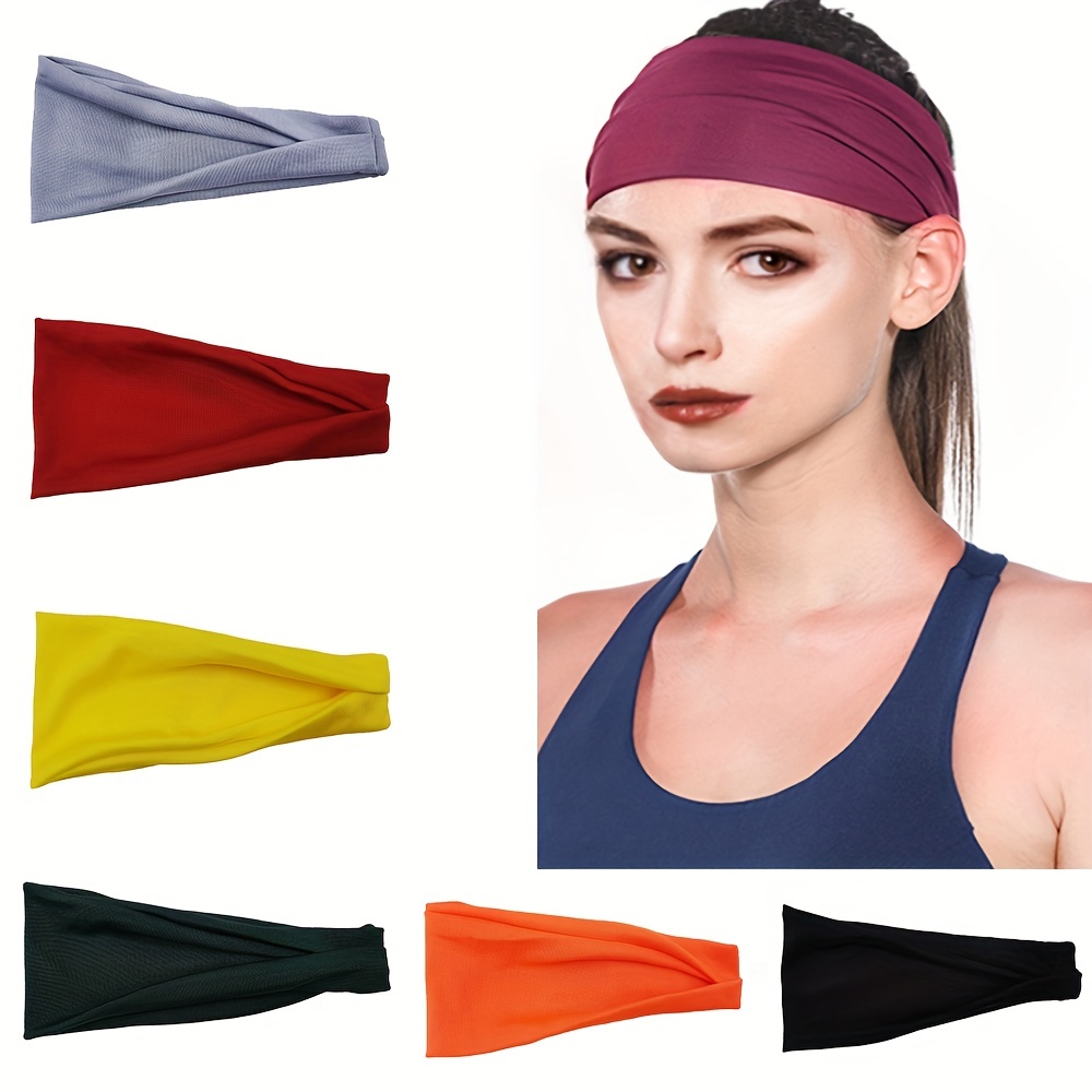 Modisches, Einfarbiges Kopfhörer-Bandana-Sport-Stirnband Für Damen