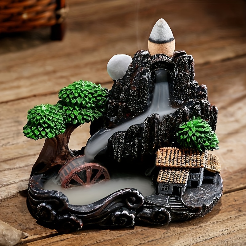 Incense Burner - Resin Backflow Incense Burner | Waterfall Smoke Incense  Burner | Innovative Tower Incense Sandalwood Aromatherapy Furnace For Indoor